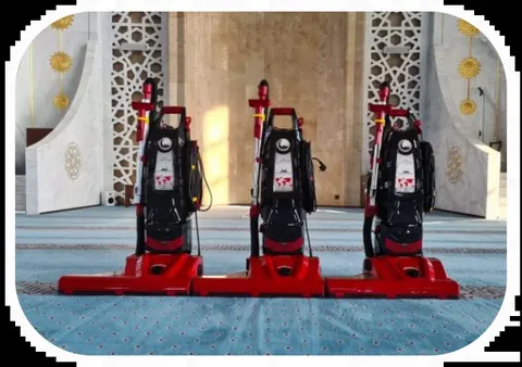 Tiga unit Hamra Makina HM61 di atas karpet masjid